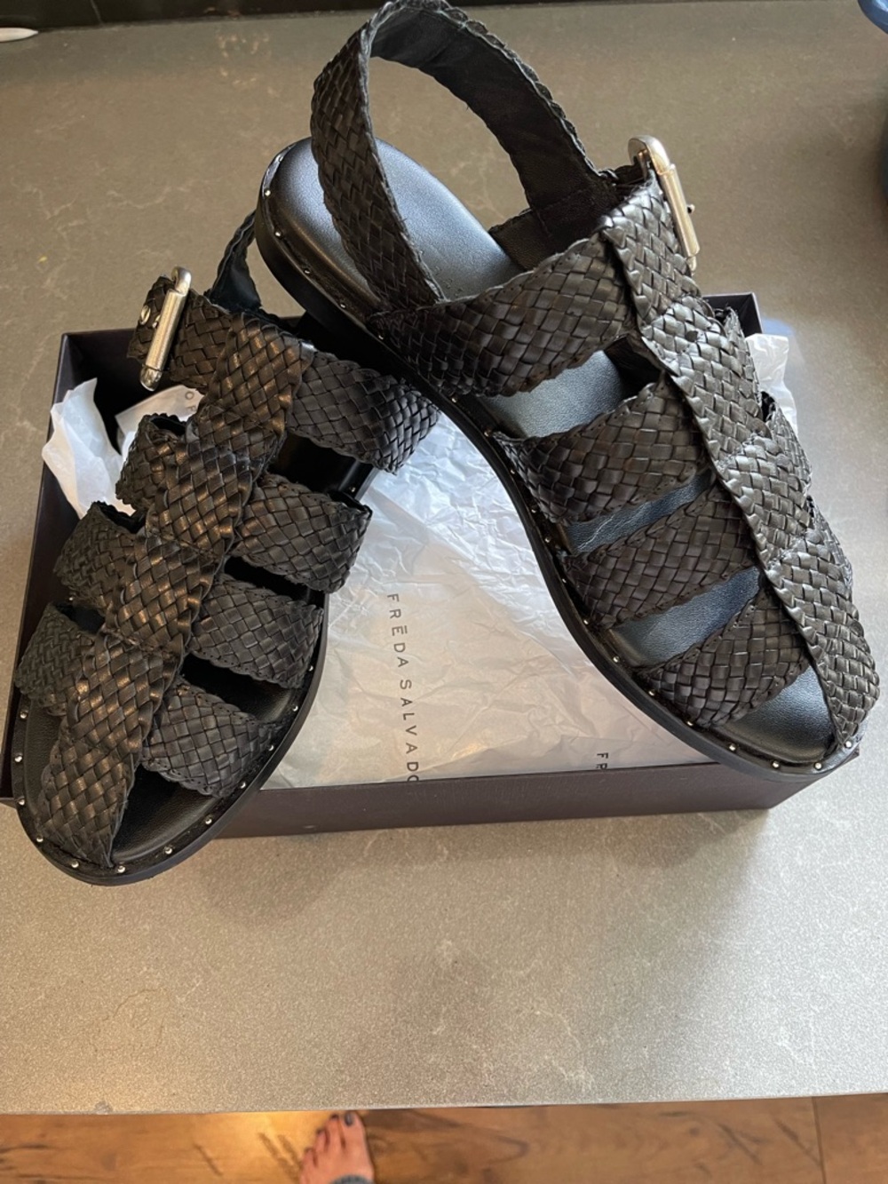 Freda Salvador leather fisherman sandals